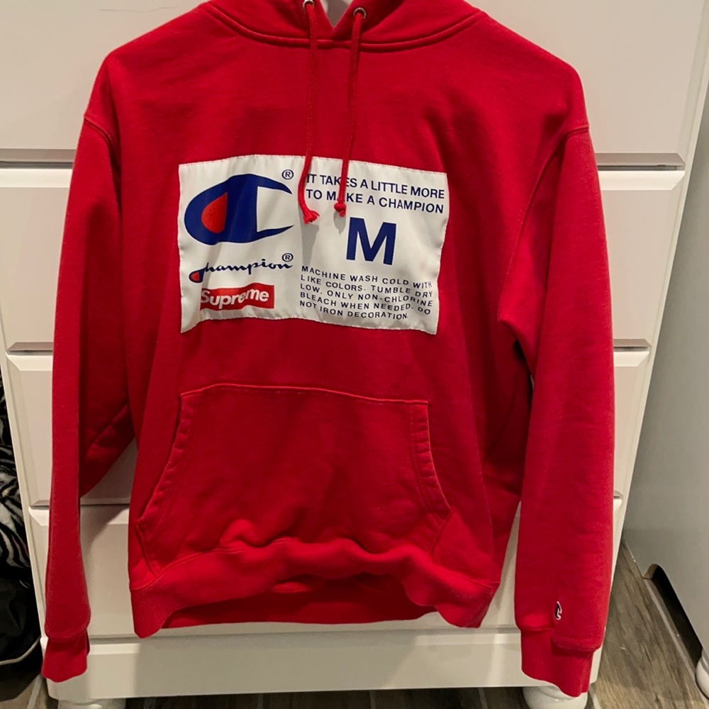 Supreme champion red hoodie - Picture 1 of 3